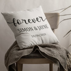 Hampers and Gifts to the UK - Send the Personalised Forever Cushion